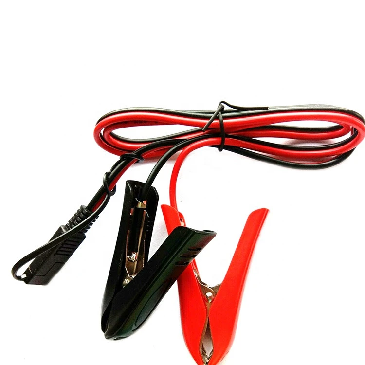 12V Car Battery Cable Crocodile alligator clip to 2-pin SAE Connector