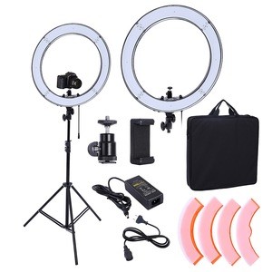 18 inch 48cm LED Ring Light OEM Studio Photographic Lighting Make Up ringlight with mirror for Live youtube broadcast