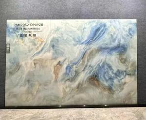 1800x900x9mm Blue Onyx Stone Tiles Sintered Marble Floor Slab for Outdoor Dining Hotel Bedroom Hall Living Room wall murals