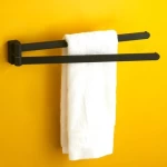 18725B Zinc Alloy Adjustable Wall Mounted Towel rails holder Bathroom Accessories swivel towel bar