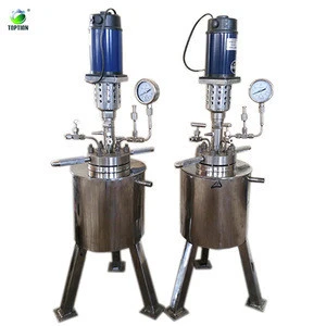 1L~10L high pressure glass chemical reactor with discharge valve Super Quality High Pressure Chemical Reaction Vessel
