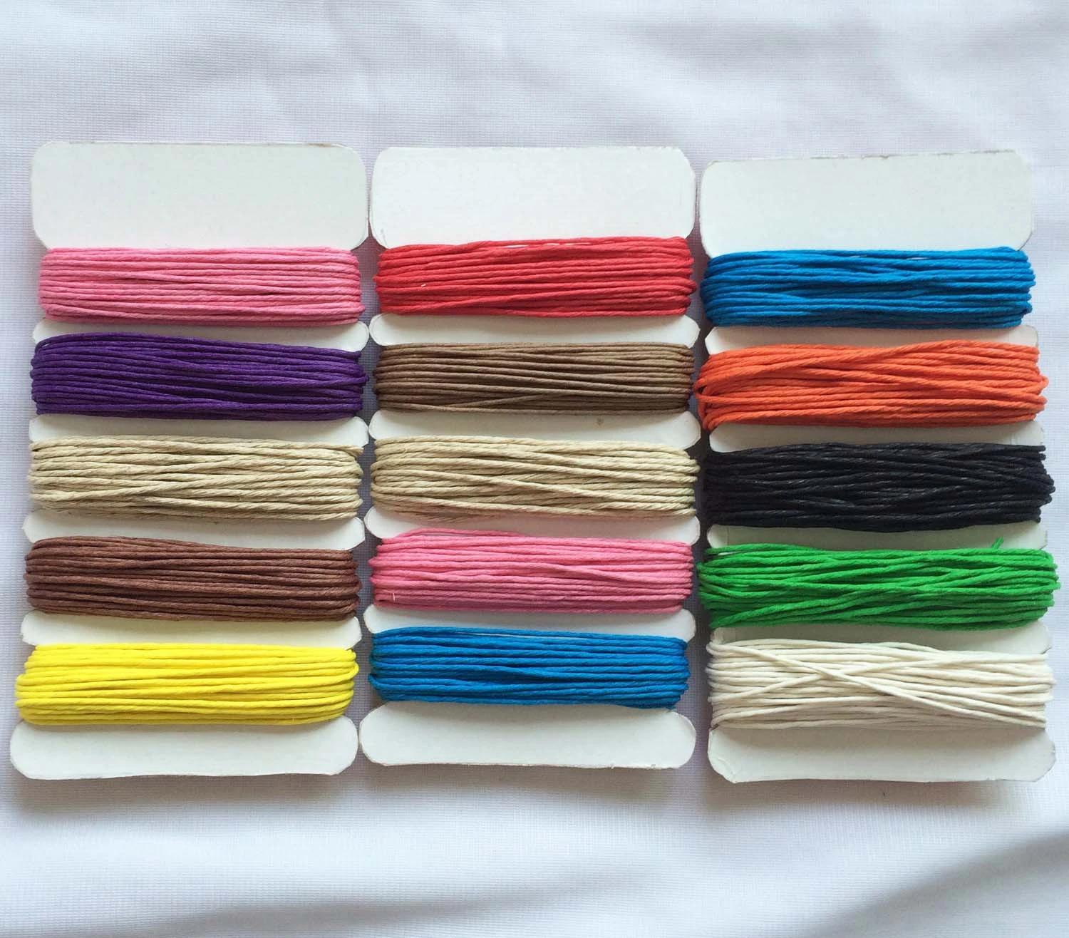 1mm  waxed hemp twine 25yards in one cards, ,Colored Decorative Craft Waxed rope,waxe hemp rope