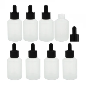 1oz 10ml 20ml 30ml Frosted Glass Dropper Bottles Essential Oil Bottle Customize 30ml 50ml Frosted Cosmetic Bottle