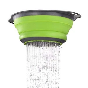 2 Packs 100% non-toxic colander foldable silicone sink strainer  sets
