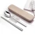 Import 2 pcs set Stainless Steel Tableware with wheat fiber Box Outdoor Used from China