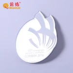 20 Years Factory Custom Cheap High Quality Sliver Acrylic  Mirror Medal