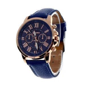 2017 hot 11 Colors Ladies Watches Roman Numerals Fau PU Leather Analog Quartz Women Men Casual Relogio Hours Wrist Watch