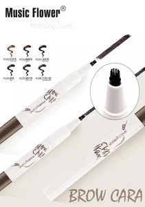 2018 newest Music flower eyebrow pencil 6 color waterproof long lasting Fine Sketch 10 fork tip microblading eyebrow tattoo