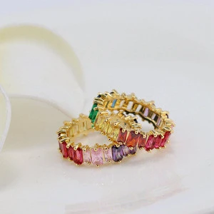 2019 hot sale fashion gold rainbow ring