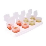 2020 Best Baby Weaning Food Freezing Cubes Tray Pots/ Freezer Storage Containers/Baby Food Freezing Cubes Set of 8 Pots and Tray