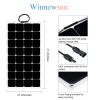 2020 factory price SunPower Flexible Solar Panel for rooftop, RV, boat, sailboat, cabin
