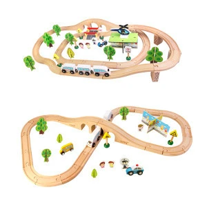 2020 hot sale educational preschool toy wooden magnetic train set for kids