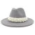 Import 2020 New Product Autumn Winter Wool Felt Fedora Hats Caps With Pearl Jazz Style Wool panama hat with Multi Color from China