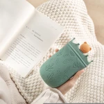 2020 Winter Best Selling Portable Hot Water Bottle Durable  Silicone BPA Free With Knit Cover Cold And Hot Water Bag