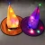 Import 2020 YB Custom Halloween Party Decoration Kids Adult Cosplay Wizard Colorful Witch Led Lights Halloween Hats from China