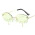 Import 2021 fire fashion sun glasses women PC frame transparent color drip sunglasses from China