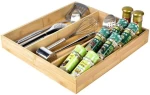 2021 Hot Sale Eco-friendly Kitchen Bamboo Storage Organizer Drawer