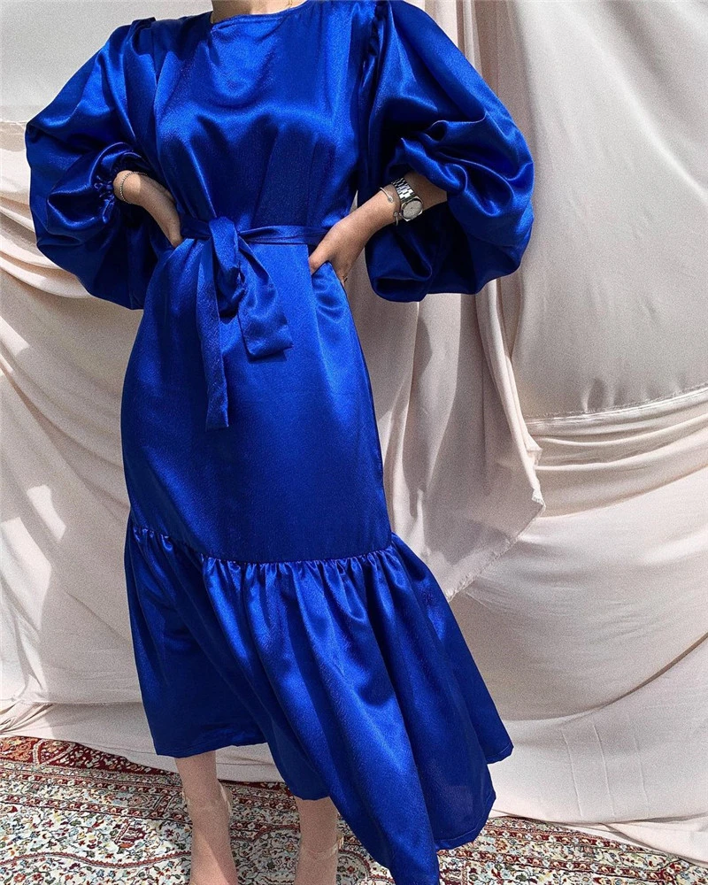2021 Islamic elegant Dubai Satin clothing Muslim Dubai Turkey Dress Wholesale Modern Islamic clothing