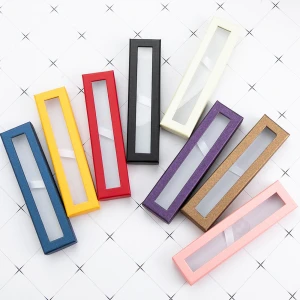 2021 New Style Single Pen Case Transparent Paper Cover Package Neutral Pen Case