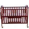 2021 Sales Hot Red Multifunctional Baby Cot Bed Wooden Cot Bed