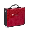 240 capacity cd tote bag pu red crocodile skin zipper portable wallet storage cd case
