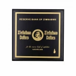 24K Gold Zimbabwe Banknote Paper Money One Hundred Trillion Quintillion Decillion Vigintillion Ticket for Collection Souvenir