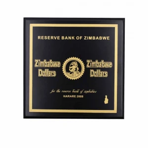 24K Gold Zimbabwe Banknote Paper Money One Hundred Trillion Quintillion Decillion Vigintillion Ticket for Collection Souvenir
