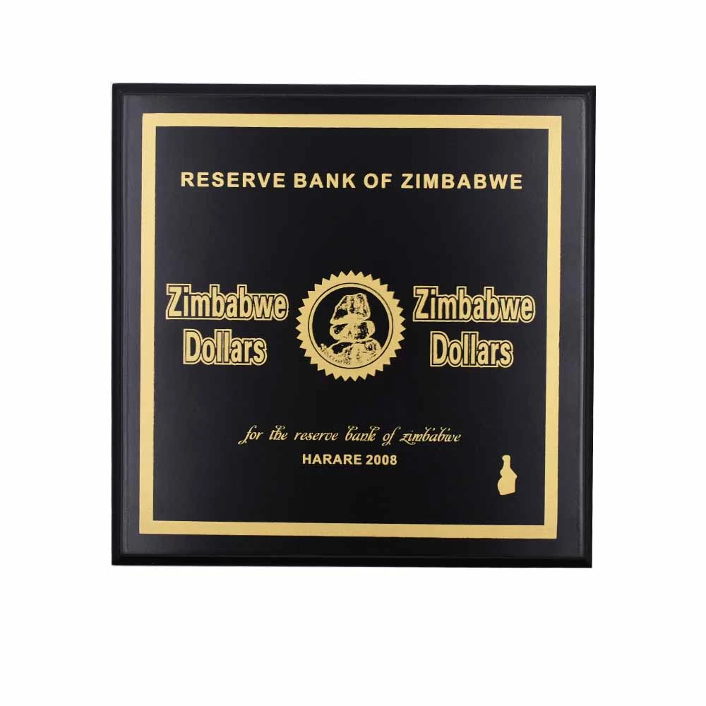 24K Gold Zimbabwe Banknote Paper Money One Hundred Trillion Quintillion Decillion Vigintillion Ticket for Collection Souvenir