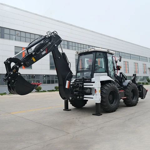 Buy 2.5 Ton 4 In 1 Bucket Backhoe Excavator Loader Diesel 4x4 Excavator ...