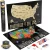 Import 250g coated paper foil layer coating poster scratch world off map from China