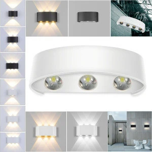2W 4W 6W 8W Up Down Outdoor Indoor Wall Lamps Light Waterproof Modern LED Wall Lamp
