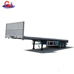 3 axles 40ft 80tons flatbed container semi trailer
