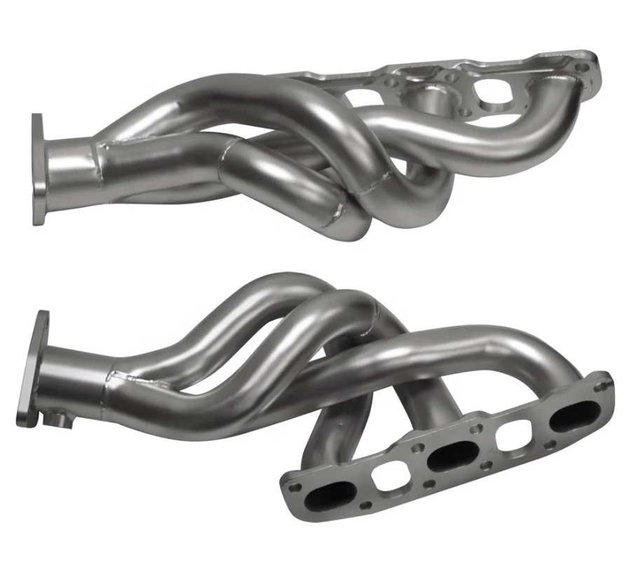 3-into-1 design 409L material Performance exhaust Header Manifold with grinding wheel brushed surface