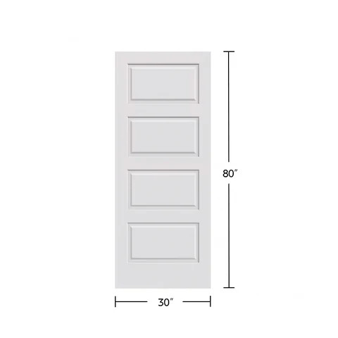 Buy 30x80 4 Panel White Interior Door Primed Prehung Interior Door For ...