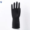 31cm Heavy duty black rubber industrial latex gloves