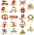 Import 33 new Christmas napkin rings napkin buckles Christmas tree deer snowman socks crutches wreaths napkin rings wholesale from China