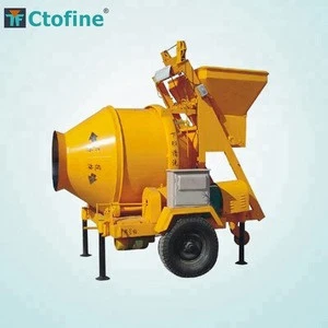 350 liter electric portable concrete mixer with hoist