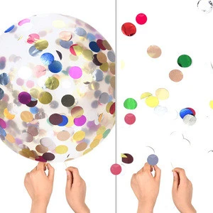 36 inch Jumbo Latex Balloon with round confetti inside