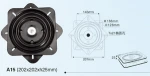 360 degree rotation full/half ball bearing swivel plate for chair A15