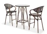 4 seater aluminum frame plastic fabric top  coffee bear outdoor bar table