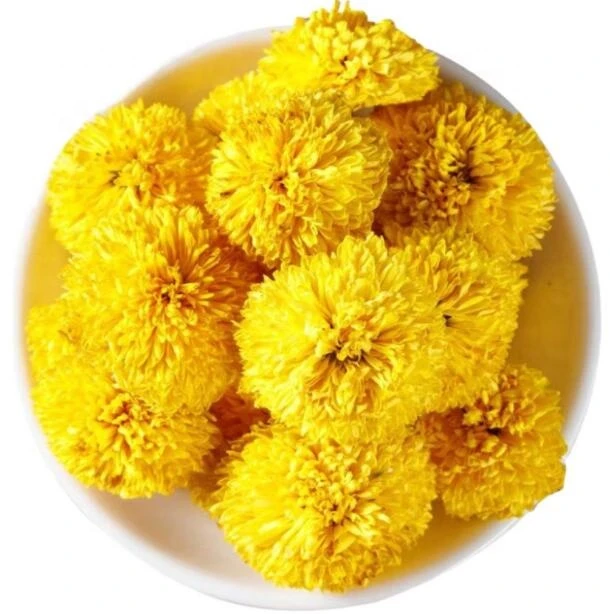4022W Wuyuan imperial chrysanthemum Soaked 5cm organic dried flower Yellow chrysanthemum