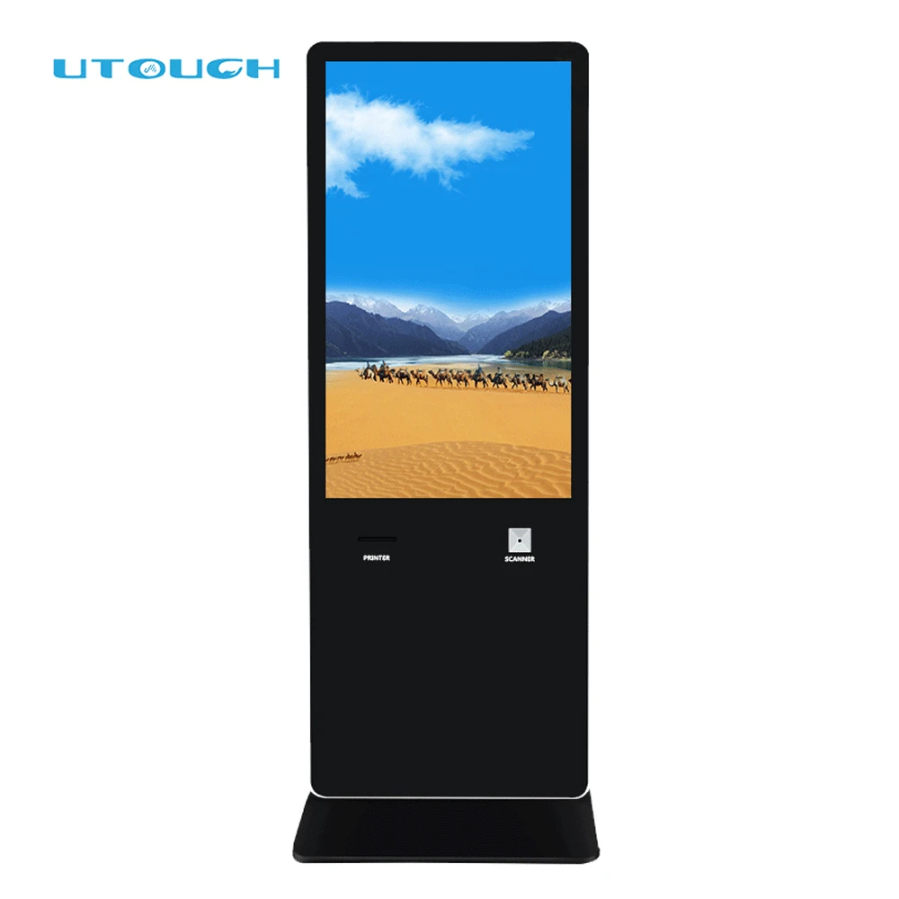 43 inch floor standing fast food ordering and payment kiosk self service machine