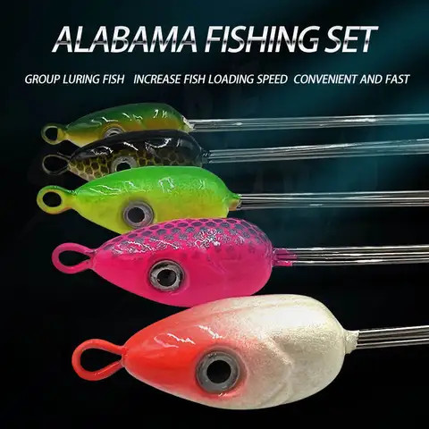 AG 5-Arm 4-Blade Alabama Rig – Green Umbrella Rig With Barrel Swivels For Bass & Crappie Fishing
