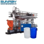 50 55 gallon Blue Plastic Drum Extrusion Blowing Moulding Manufacturing Making Machine Close Top Barrel Blow Molding Machine