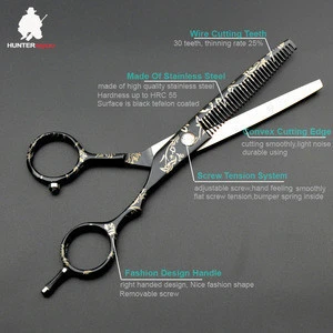 5.5 inch  Barber Scissors Kit hair cutting scissor thinning shear set for hairdressing Salons
