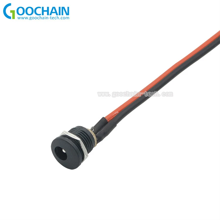 5.5X2.1/2.5 Round Chassis Socket DC Female Jack Power Cable