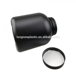 5LB   Black  Protein Powder   Plastic Jar Container