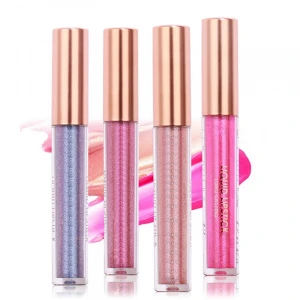 6 Colors Metallic Lip Gloss Cosmetics Lip Lipsticks Makeup Liquid Lipstick