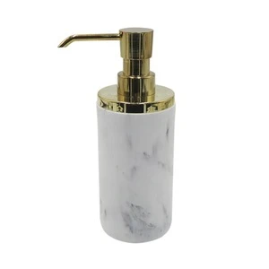 6 pcs Marble Poly Resin Lotion Soap Dispenser Tumbler Tray Bathroom Soap Dish