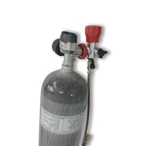 6.8L 30Mpa 4500psi Fully Wrapped Carbon Fiber Gas Cylinder For PCP Air gun SCUBA Tank with Gauge Valve and Filling Station